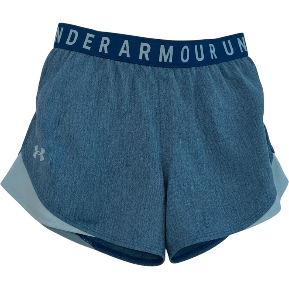 Under Armour Play Up 2.0 Blue Heathered Running Shorts Womens Medium